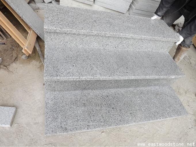 Grey granite stair