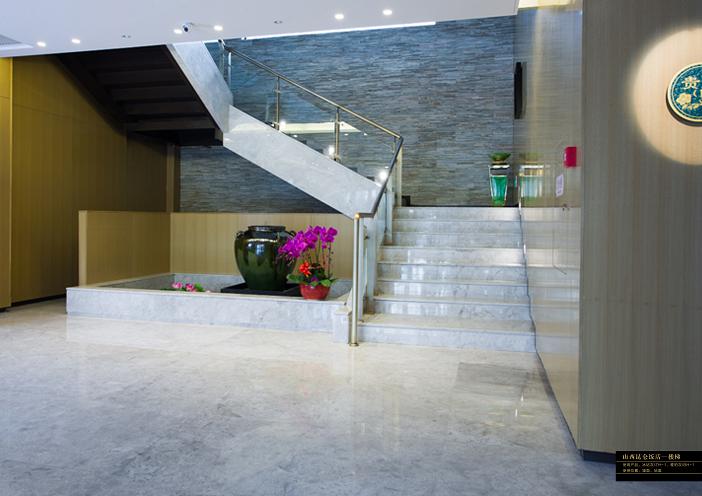 Polished natural decorative stone stair