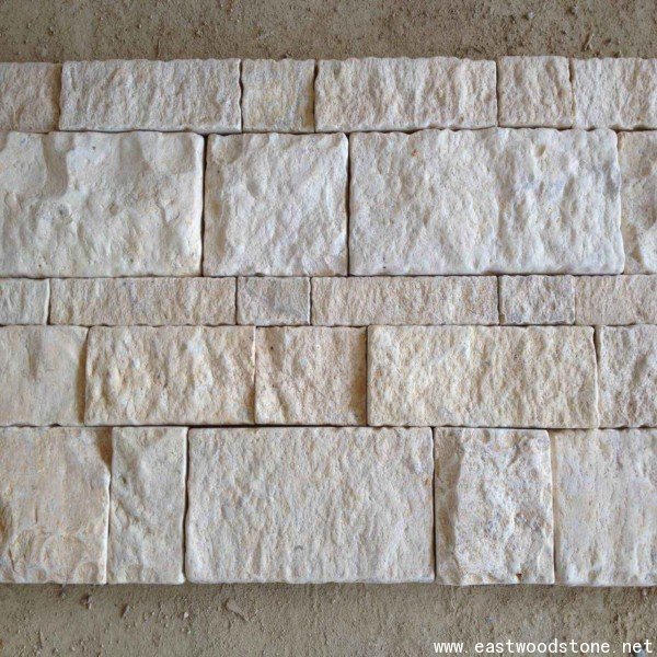 beige limestone wall