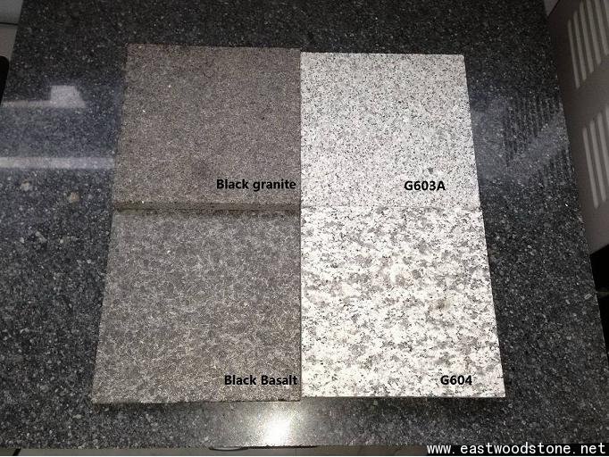 Black granite and white granite