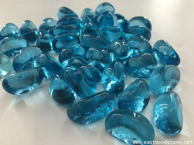 Ocean blue glass cashew